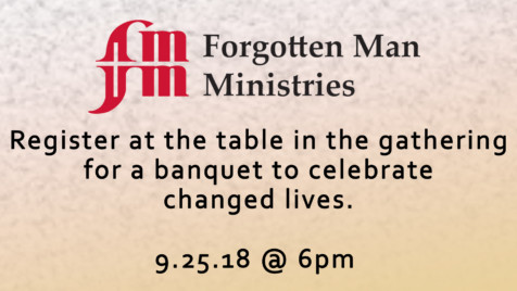 Forgotten Man Ministry Banquet