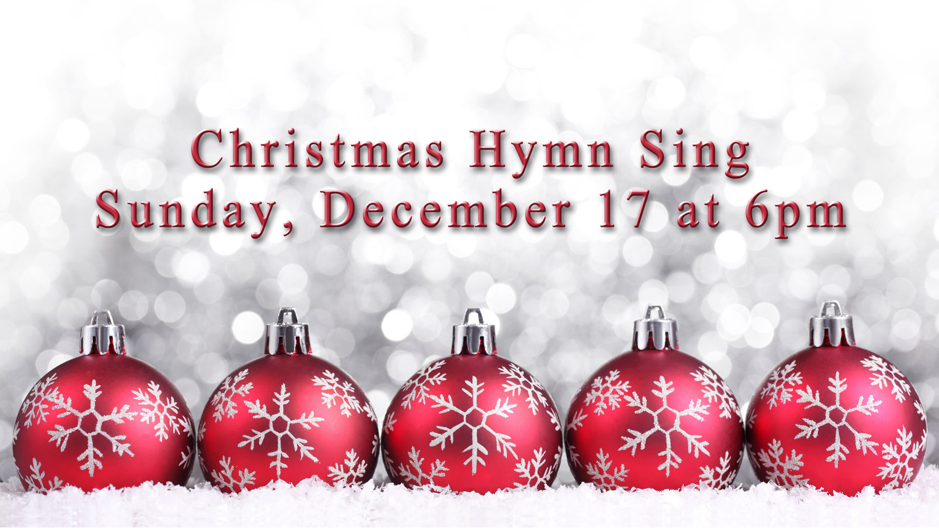 Christmas Hymn Sing 2017