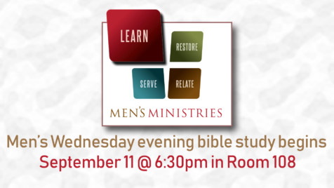 Men's Bible Study - Wednesday Evening @ Board Room @ South