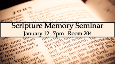 Scripture Memory Seminar @ Room 204@South